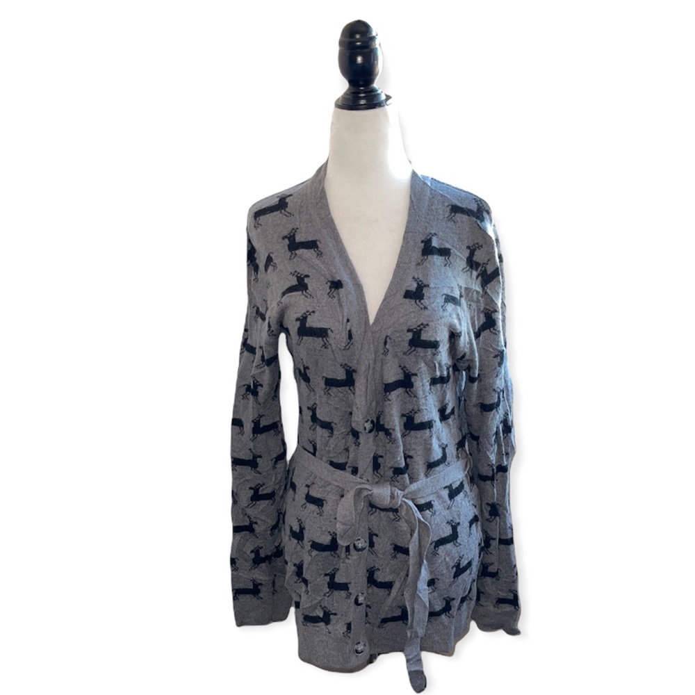 3/30 Kenar Lambswool Long Sleeve Cardigan with tie belt Large